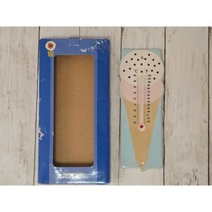 Ceramic Ice Cream Cone Thermometer Indoor Outdoor Cute Novelty Patio Decor